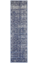 Aurora Boho Navy Transitional Runner Rug