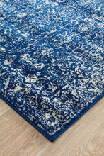 Aurora Boho Navy Transitional Runner Rug