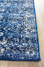 Aurora Boho Navy Transitional Runner Rug