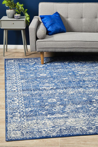 Aurora Boho Navy Transitional Rug