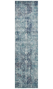 Aurora Muse Blue Transitional Runner Rug