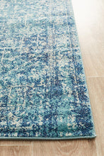 Aurora Muse Blue Transitional Runner Rug