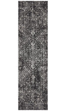 Aurora Scape Charcoal Transitional Runner Rug