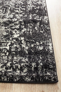 Aurora Scape Charcoal Transitional Runner Rug