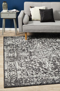 Aurora Scape Charcoal Transitional Rug