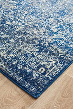 Aurora Contrast Navy Transitional Runner Rug
