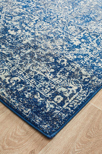 Aurora Contrast Navy Transitional Runner Rug