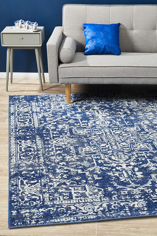 Aurora Contrast Navy Transitional Rug