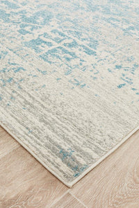 Aurora Glacier White Blue Transitional Rug