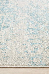 Aurora Glacier White Blue Transitional Rug