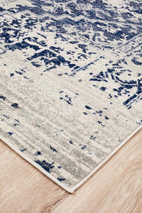 Aurora Horizon White Navy Transitional Rug