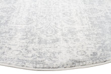 Evoke Dream White Silver Transitional Round Rug