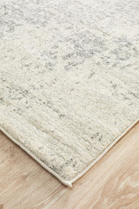 Aurora Dream White Silver Transitional Runner Rug