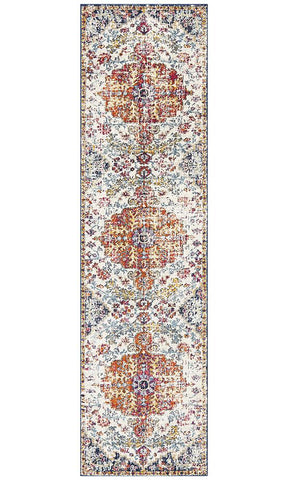 Aurora Carnival White Transitional Runner Rug