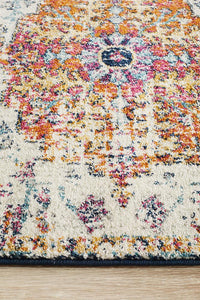 Aurora Carnival White Transitional Runner Rug