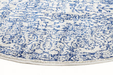 Evoke Frost Blue Transitional Round Rug