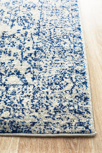 Aurora Frost Blue Transitional Runner Rug