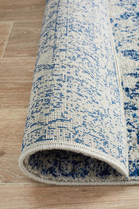 Aurora Frost Blue Transitional Runner Rug