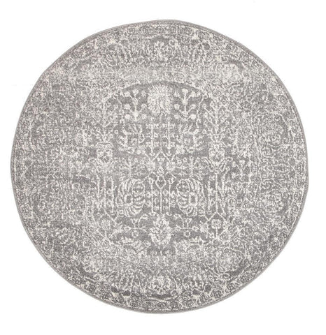 Evoke Homage Grey Transitional Round Rug