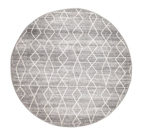 Evoke Remy Silver Transitional Round Rug