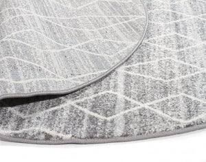 Evoke Remy Silver Transitional Round Rug