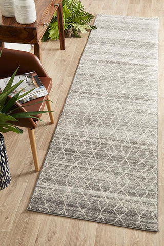 Aurora Remy Silver Transitional Runner Rug