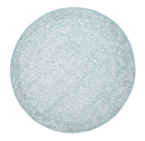 Evoke Depth Blue Transitional Round Rug