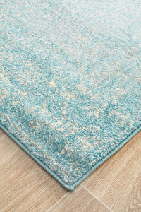 Aurora Depth Blue Transitional Runner Rug