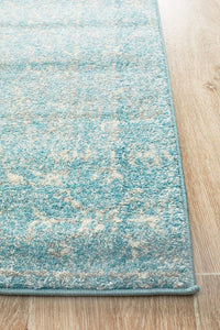 Aurora Depth Blue Transitional Runner Rug