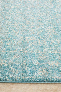 Aurora Depth Blue Transitional Runner Rug