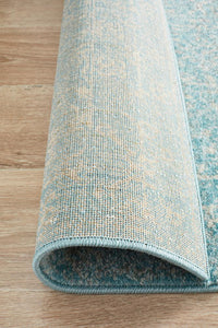 Aurora Depth Blue Transitional Runner Rug