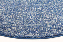 Evoke Artist Navy Transitional Round Rug