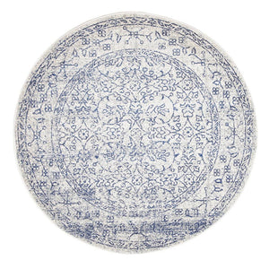Evoke Whisper White Transitional Round Rug