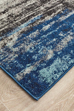 Aurora Transpose Blue Transitional Runner Rug