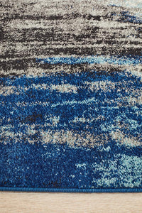 Aurora Transpose Blue Transitional Runner Rug