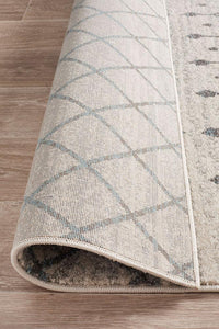 Aurora Slate White Transitional Rug