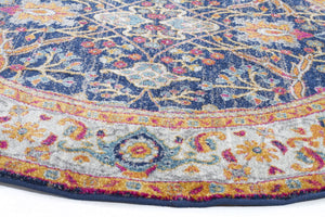 Evoke Splash Multi Transitional Round Rug