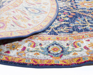 Evoke Splash Multi Transitional Round Rug