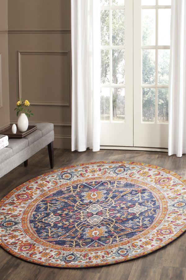 Evoke Splash Multi Transitional Round Rug