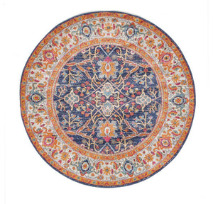 Evoke Splash Multi Transitional Round Rug