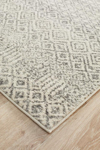 Aurora Diamond Grey Transitional Runner Rug