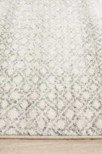 Aurora Diamond Grey Transitional Runner Rug