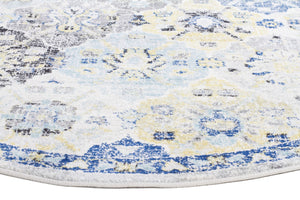 Evoke Poppy Multi Transitional Round Rug