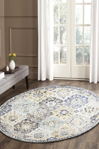 Evoke Poppy Multi Transitional Round Rug