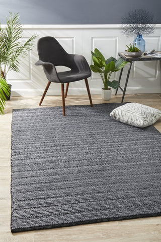 Tulum Woven Charcoal Rug