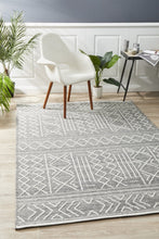 Tulum Stitch Woven Silver Grey Rug