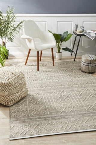 Tulum Stitch Woven Natural Rug