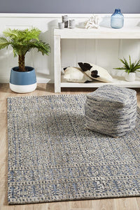 Roma Miriam Navy Grey Rug