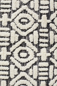 Roma Adonis Ivory Black Rug