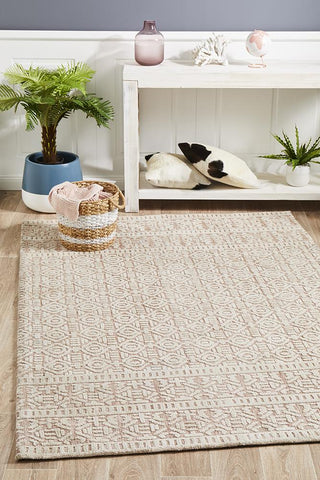 Roma Gloria Peach Ivory Rug